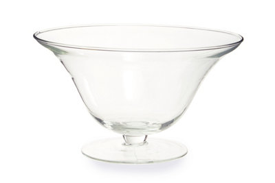 Orsina Ambra Clear Glass Fluted Bowl from B&Q