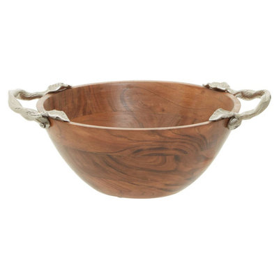 Orsina Unique Acacia Wood BowlHandmade Wooden Salad BowlDistinctive Fruit BowlNatural Wood Centerpiece Bowl from B&Q