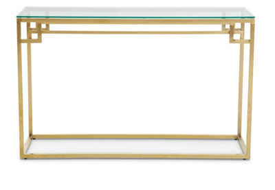 Orsina Allure Gold Brushed Console Table from B&Q
