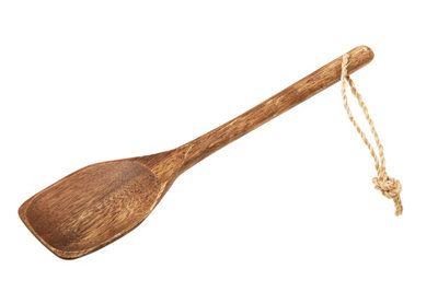 Orsina Acacia Wood Solid SpoonHandcrafted Wooden Cooking Spoon With Organic Rustic FinishMinimal  Stirring from B&Q