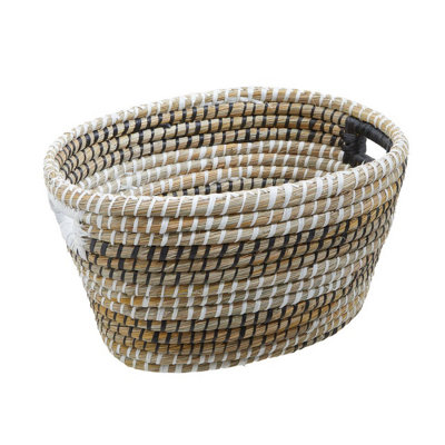 Orsina Set Of Three Oval Straw Baskets from B&Q