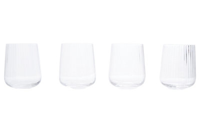 Orsina Elegant Set Of Four Small Glass TumblersSpacious Glass Tumblers For KitchenDurable Drinking Glasses from B&Q