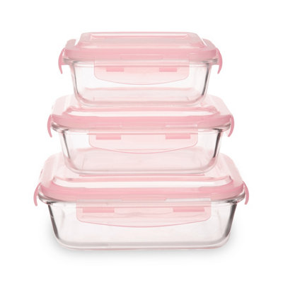 Orsina Premium Set Of Three ContainersAirtight Kitchen Container For StorageLeak Proof Storage Containers from B&Q