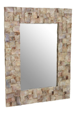 Orsina Natural Shell Wall Mirror from B&Q