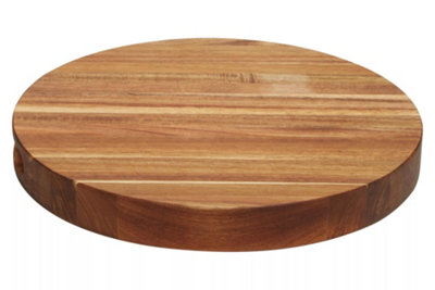 Orsina Acacia Wood Round Chopping And Serving BoardDurable Wooden Cutting Board For Kitchen from B&Q