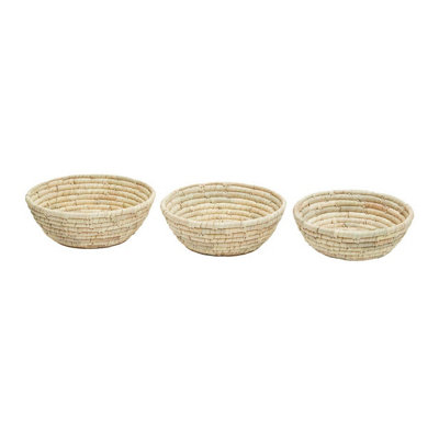 Orsina Set Of Three Palm Leaf Baskets from B&Q