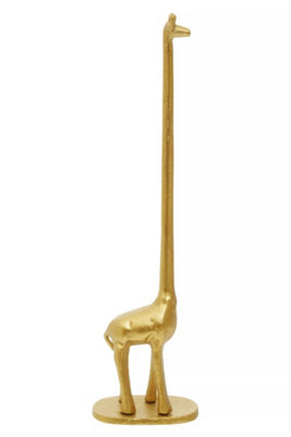 Orsina Fauna Gold Finish Giraffe Toilet Roll Holder from B&Q