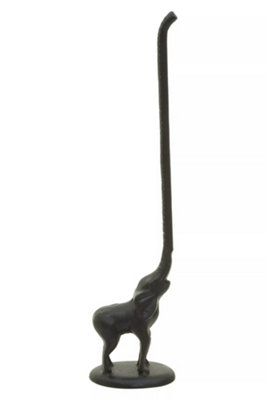 Orsina Fauna Black Elephant Toilet Roll Holder Tail from B&Q