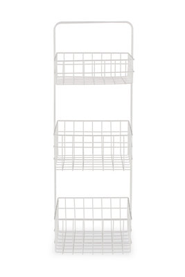 Orsina Three Tier White Storage Caddy For Utility RoomRectangular Wire CaddyVersatile 3 Tier Bathroom Caddy from B&Q