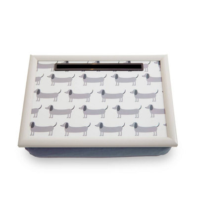 Orsina Stylish Dachshund Lap Tray With Ipad HolderCushioned Base Tray For BedroomRaised Rim Kitchen Tray from B&Q
