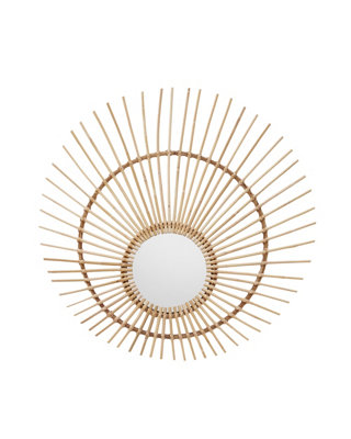 Orsina Natural Rattan Wall MirrorWood Wall MirrorBeaitiful Mirror In Wooden FrameRattan Wall Mirror from B&Q