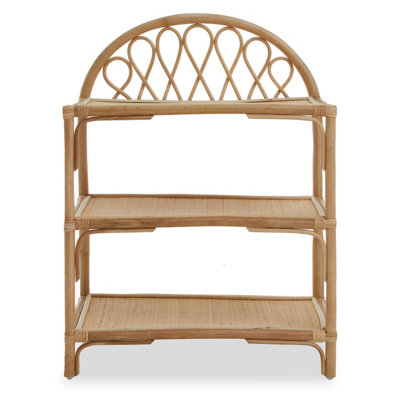 Orsina Sturdy Three Tier Natural Rattan Shelf UnitDurable Shelving UnitVersatile Shelf UnitKitchen Rack from B&Q