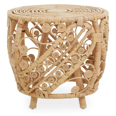 Orsina Chic Design Large Natural Rattan TableVersatile Coffee TableLight Weight Cocktail TableSide Table from B&Q