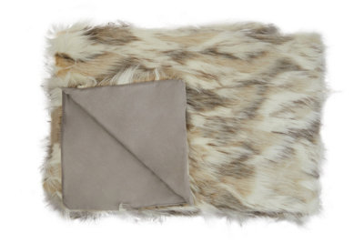 Orsina Bosie Lamina Natural Fur Throw from B&Q