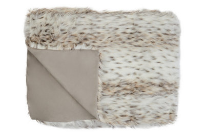 Orsina Bosie Lamina Animal Print Fur Throw from B&Q