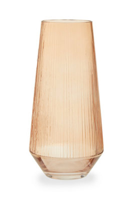 Orsina Smoked Amber Glass VaseMinimalist Flower VaseDecorative Glass VaseSmall Flower Vase For Living Room from B&Q