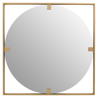 Orsina Square Wall MirrorSturdy Round Shaped Wall MirrorSquare Frame Lounge Mirror For HomeOfficeHallway from B&Q