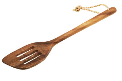 Premier Housewares Interiors By Premier Wooden Slotted SpatulaHand Carved Slotted TurnerEco-Friendly Kitchen Slot TurnerNatural Utensil Tool from B&Q