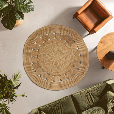 Orsina Bosie By Premier Demir Jute Rug from B&Q