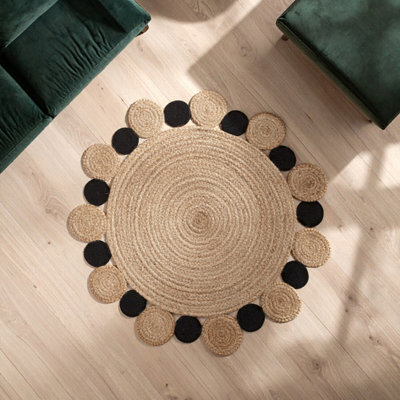 Orsina Bosie By Premier Demir Small Round Jute Rug from B&Q