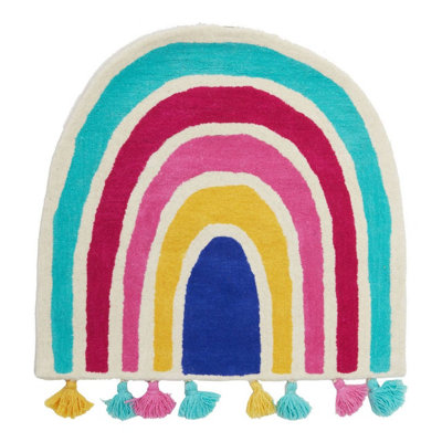 Premier Housewares Premier Kids Kids Rainbow Rug With Tassels