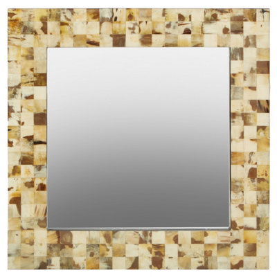 B&Q -  Cream Mother Of Pearl Wall Mirror