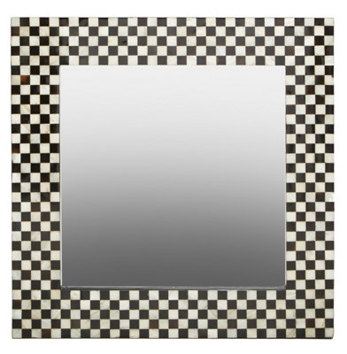 B&Q -  Mother Of Pearl Square Wall Mirror