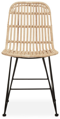 Orsina Stylish Natural Rattan Dining ChairComfortable Sturdy Modern Dining ChairVersatile Small Modern Chair from B&Q
