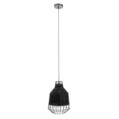 Orsina Black Rattan Pendant LampEco-Friendly Hanging Rattan Pendant LightDurable Hanging Rattan Ceiling Lamp from B&Q