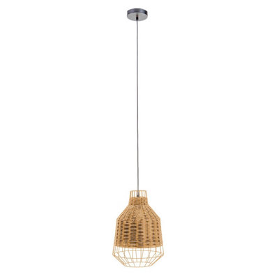 Orsina Natural Rattan Pendant LampEco-Friendly Hanging Rattan Pendant LightDurable Hanging Rattan Lamp from B&Q