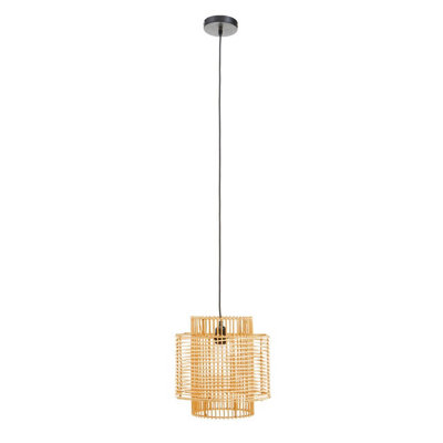 Orsina Natural Rattan Overlapping Pendant LampEco-Friendly Hanging Rattan Pendant LightDurable Hanging Lamp from B&Q