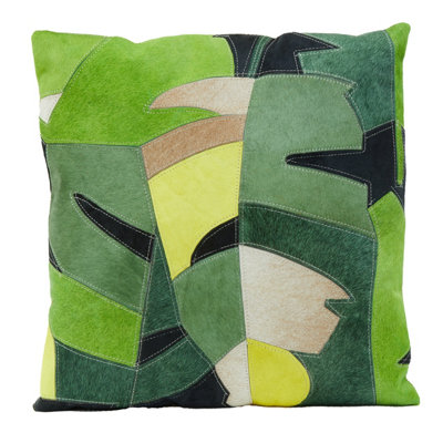 Orsina Bosie Safira Botanical Hair On Leather Cushion from B&Q