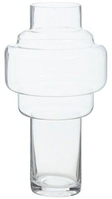 Orsina Large Clear Decorative Glass Vase from B&Q