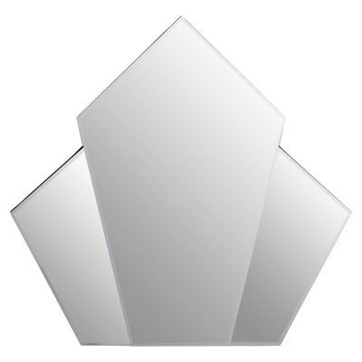 Orsina Yula Triangular Wall Mirror With Silver Finish Frame from B&Q