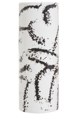 Orsina Durable Large Black And White Ceramic VaseEasily Maintained Pottery VaseContemporary Vase For Flowers from B&Q