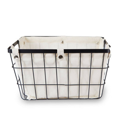 Orsina Rectangle Wire Storage Basket33Cm from B&Q