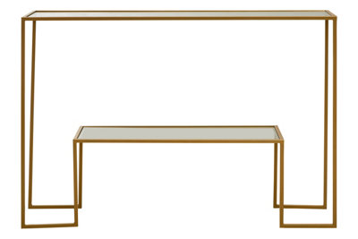 Premier Housewares Avento Gold Finish Console Table from B&Q