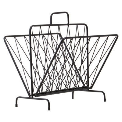 Orsina Avento Black Two Pocket Magazine Rack from B&Q