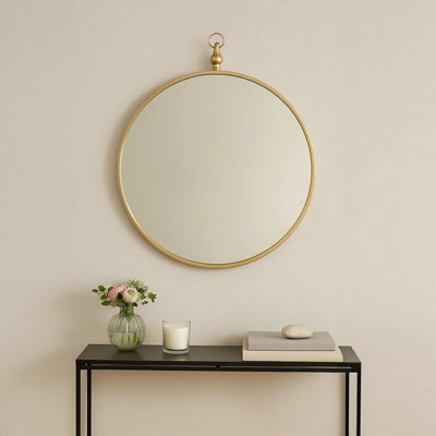 Orsina Avento Gold Mirror With Circular Hook from B&Q