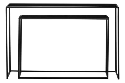 Orsina Avento Set Of Two Black Console Tables from B&Q