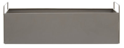 Orsina Iron Constructed Design Large Grey Plant BoxMinimalist Garden PlanterVersatile Garden Box For Planting from B&Q