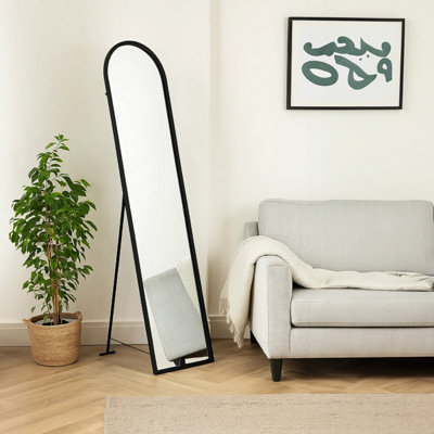 Orsina Avento Black Floor Mirror from B&Q
