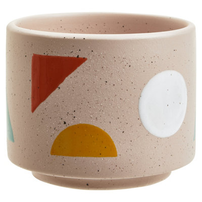 Orsina Small Ceramic PlanterHandcrafted Ceramic Planter For HomeStylish Stoneware Planter For Living Room from B&Q