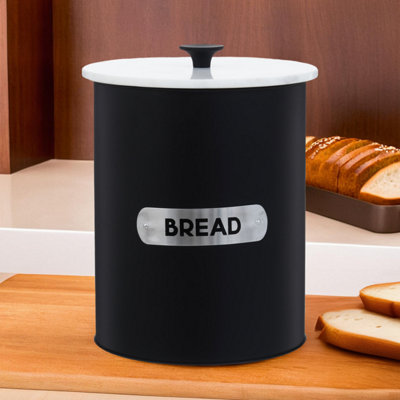 Orsina Liberty Black Enamel Bread Bin from B&Q