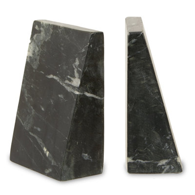 Premier Housewares Maison By Premier Marris Set Of Two Black Marble Bookends from B&Q