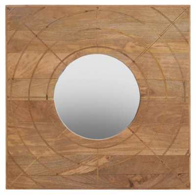 B&Q -  Sona Gold Edge Round Wall Mirror