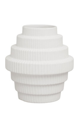 Orsina Modern Design White Small VaseLightweight Flower Ceramic VaseVersatile And Stylish Vase For Flowers from B&Q