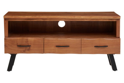 Premier Housewares Interiors By Premier Three Drawer Acacia Media Unit from B&Q