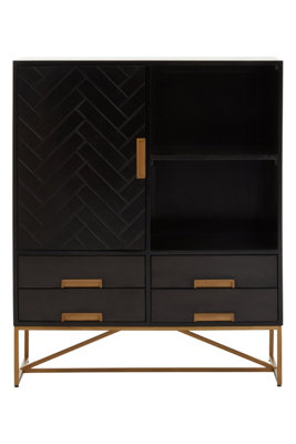 Orsina Mango Wood Handcrafted Storage Cabinet from B&Q
