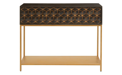 Orsina Grey Mango Wood Console Table from B&Q